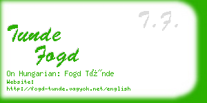 tunde fogd business card